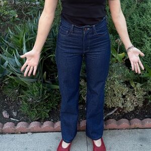 Elegant Indigo Straight Leg Jeans